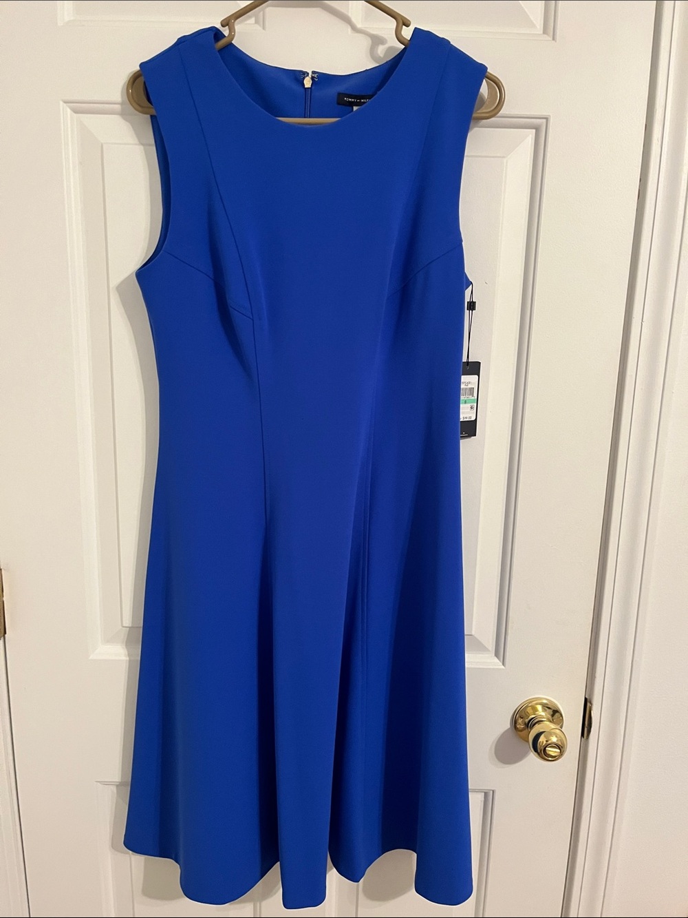 Tommy Hilfiger Royal Blue Sleeveless Fit-and-Flare Dress